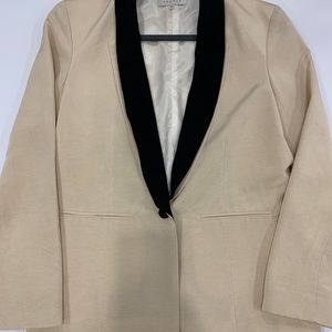 SANDRO cream Tuxedo style blazer